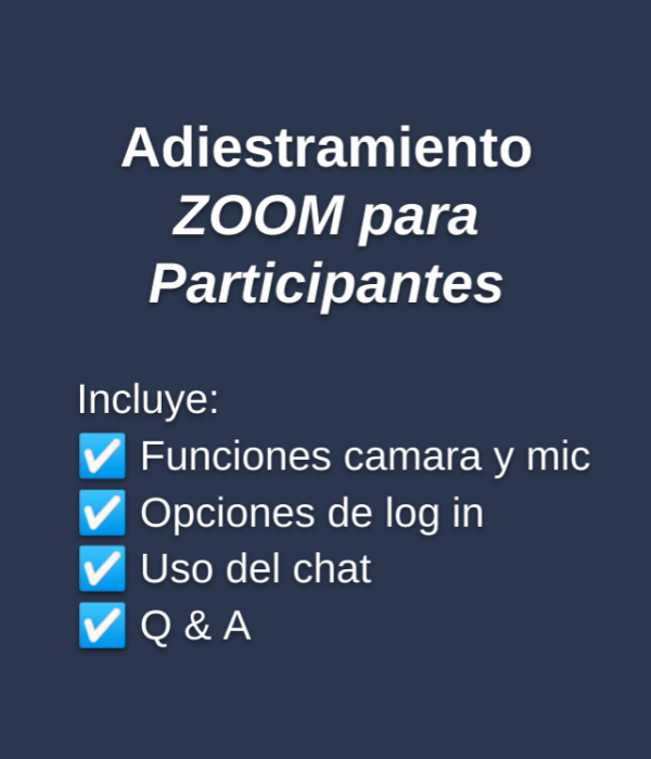 ZOOM Training - Participantes
